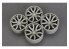 HOBBY DESIGN 03-0392 4 jantes resine 20"av 21"ar Forgiato Artigli-Ecl 1/24