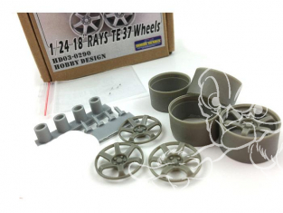 HOBBY DESIGN 03-0290 4 jantes resine 18" Rays TE 37 1/24