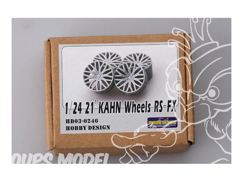 HOBBY DESIGN 03-0246 4 Jantes resine 21" Kahn RS FX 1/24