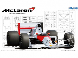 Fujimi maquette voiture 91938 McLaren MP4/5 Grand Prix Monaco / Espagne 1/20
