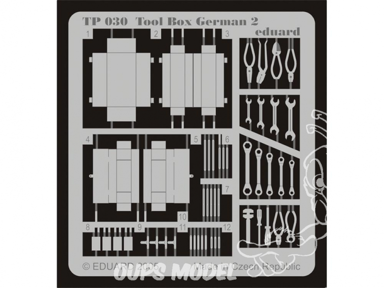 Eduard photodecoupe TP030 BOITE A OUTILS ALLEMANDE 1/35