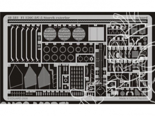 EDUARD photodecoupe avion 48581 Exterieur Fieseler Fi 156C-3/C5 Storch Tamiya 1/48