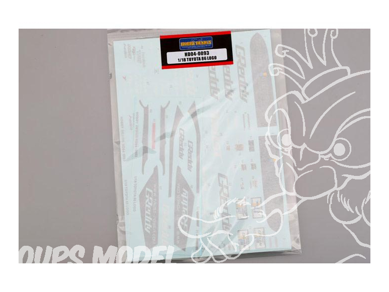 HOBBY DESIGN decal 04-0093 Decalques Toyota 86 1/18