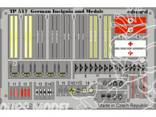 Eduard photodecoupe TP517 Insignes et medailles Allemande WWII 1/35