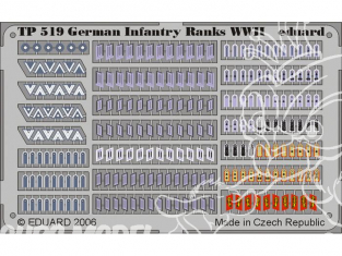 Eduard photodecoupe TP519 Grades Infanterie Allemande WWII 1/35