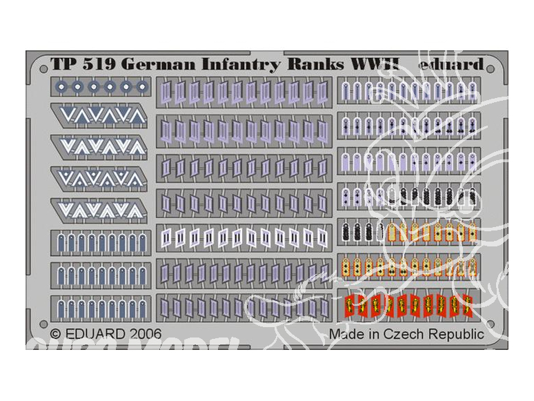 Eduard photodecoupe TP519 Grades Infanterie Allemande WWII 1/35