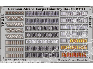 Eduard photodecoupe TP525 Grades Infanterie Africa Corps Allemand WWII 1/35