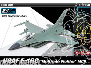 Academy maquette avion et militaire 12541 USAF F-16C Multi color Parts 1/72