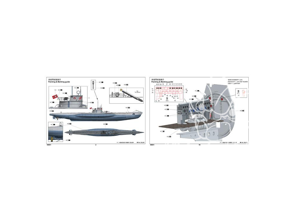 U-Boot XXVII-B: maquette de bateau de guerre navigant