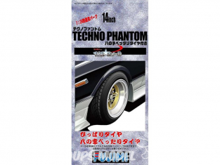 Fujimi maquette voiture 193380 Jantes Techno Phantom 14" et pneus 1/24