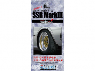 Fujimi maquette voiture 193342 Jantes SSR Mark III 14" et pneus 1/24