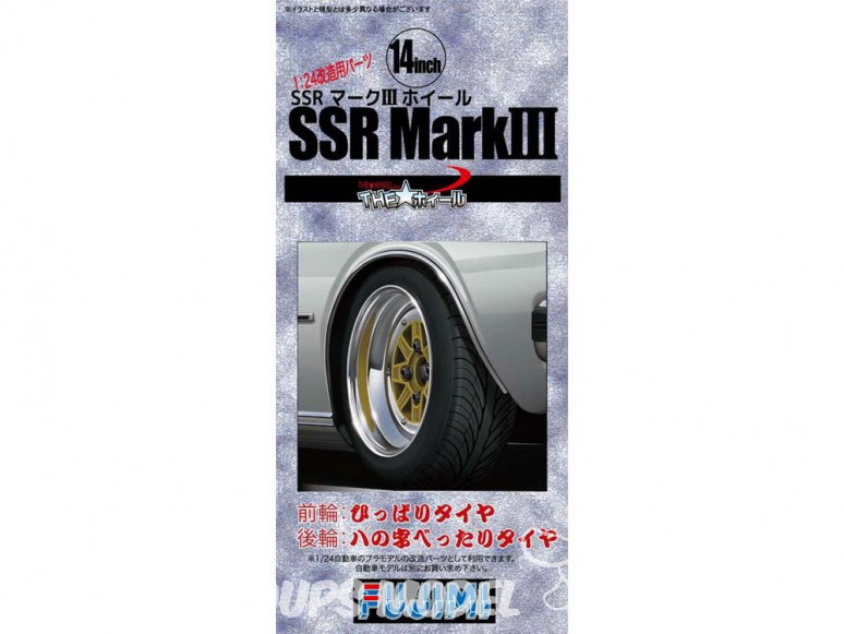 Fujimi maquette voiture 193342 Jantes SSR Mark III 14" et pneus 1/24