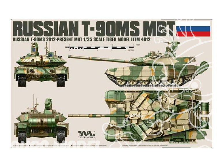 Tiger Model maquette militaire 4612 T-90MS MBT 2011 - 2012 1/35