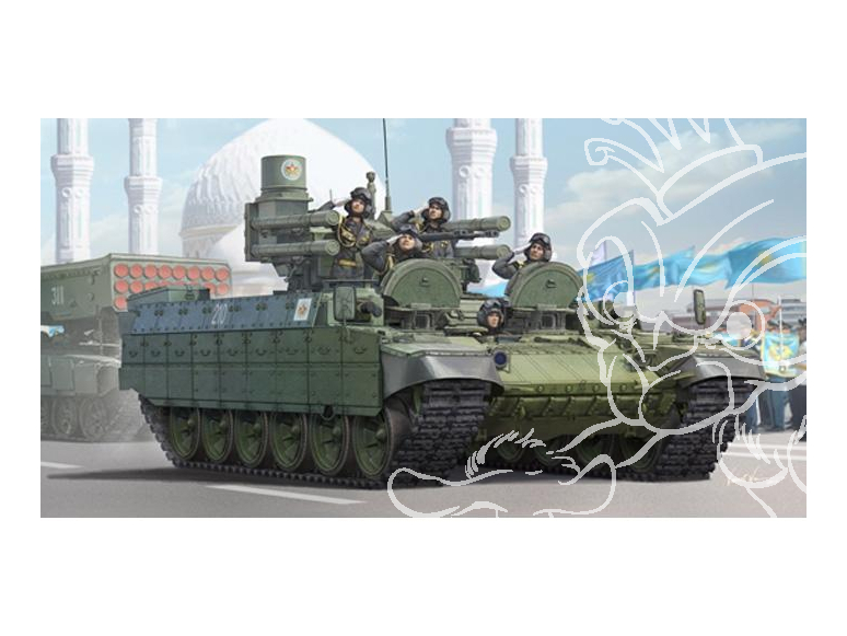 TRUMPETER maquette militaire 09506 VEHICULE BLINDE BMPT DE L’ARMEE DU KAZAKHSTAN 1/35