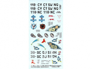 DECALQUES BERNA DECALS BD48-125 Mirage F1B CR et CT marquage et insigne avec Kosovo 1999 1/48