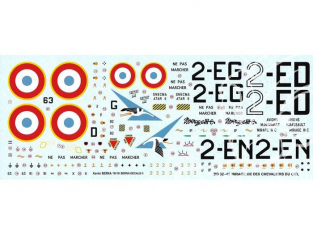 DECALQUES BERNA DECALS BD32-45 Mirage IIIC Les Chevaliers du ciel 1/32