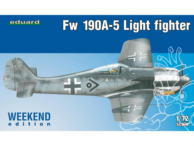 EDUARD maquette avion 7439 Focke Wulf Fw 190A-5 Chasseur Leger (2 canons) WeekEnd Edition 1/72