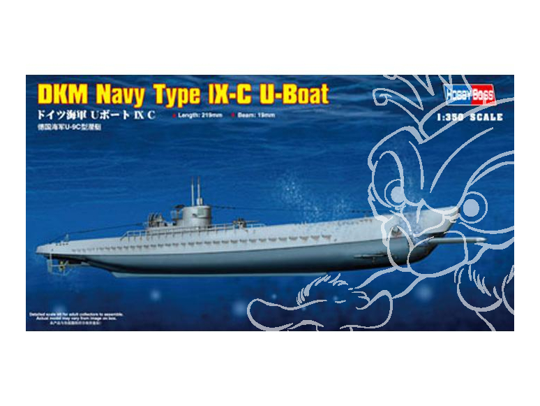 hobby Boss maquettes sous marin 83508 DKM Navy type IX-C U-Boat 1/350