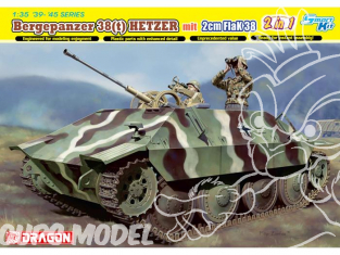 Dragon maquette militaire 6399 Bergepanzer 38(t) HETZER mit 2cm FlaK 38 Smart Kit (2 in 1) 1/35