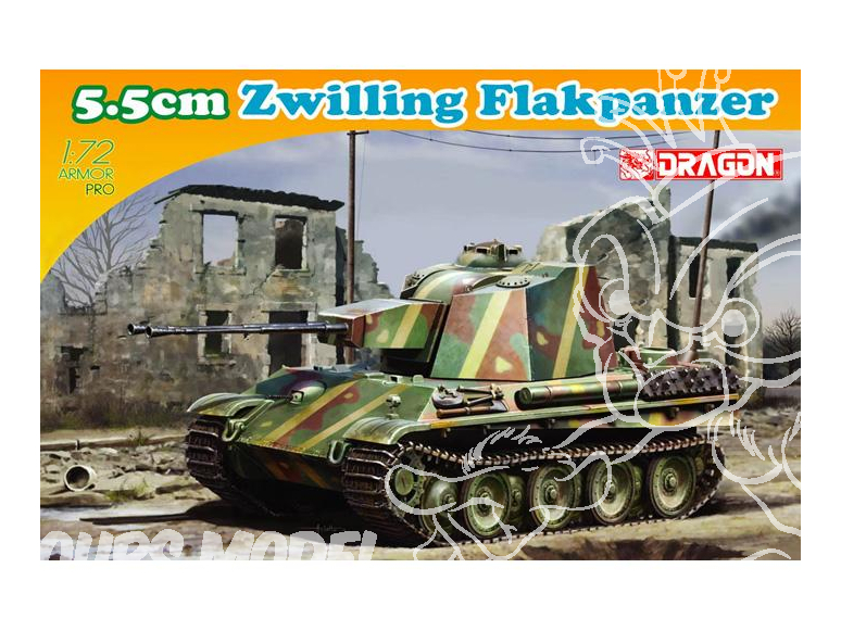 Dragon maquette militaire 7488 5.5cm Zwilling Flakpanzer 1/72