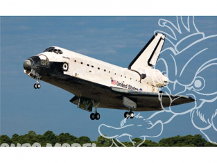 Dragon espace 11004 Space Shuttle avec cargo bay et satellite 1/144