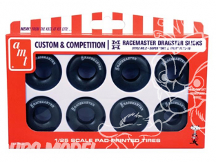 AMT maquette voiture PP003 Pneus Racemaster Dragster Slicks 1/25