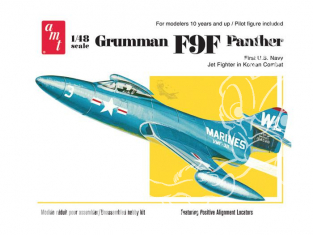 AMT maquette avion 813 Grumman F9F Panther Fighter Jet 1/48