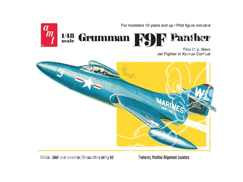 AMT maquette avion 813 Grumman F9F Panther Fighter Jet 1/48