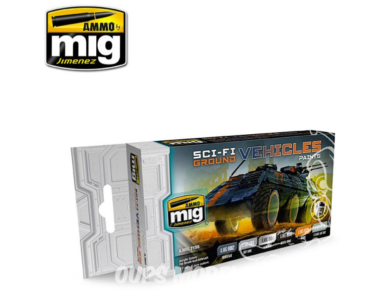 MIG set peinture maquette 7155 Set Sci-Fi Vehicules terrestres 6 x 17ml