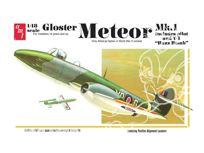 AMT maquette avion 825 Gloster Meteor MK.I 1/48