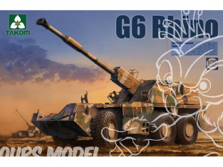 Takom maquette militaire 2052 G6 "RHINO" CANON DE 155MM AUTOMOTEUR ARMEE SUD AFRICAINE 2001 1/35