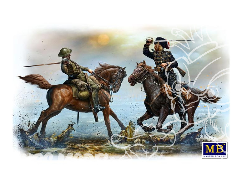 Master Box personnages militaires 35184 Cavalier Allemand et Britanique WWI 1/35