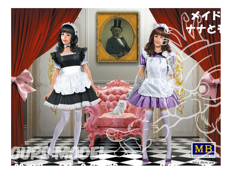 Master Box figurine 35186 NANA et MOMOKO SERVEUSES DE BAR MAID CAFE AKIHABARA (TOKYO) 1/35