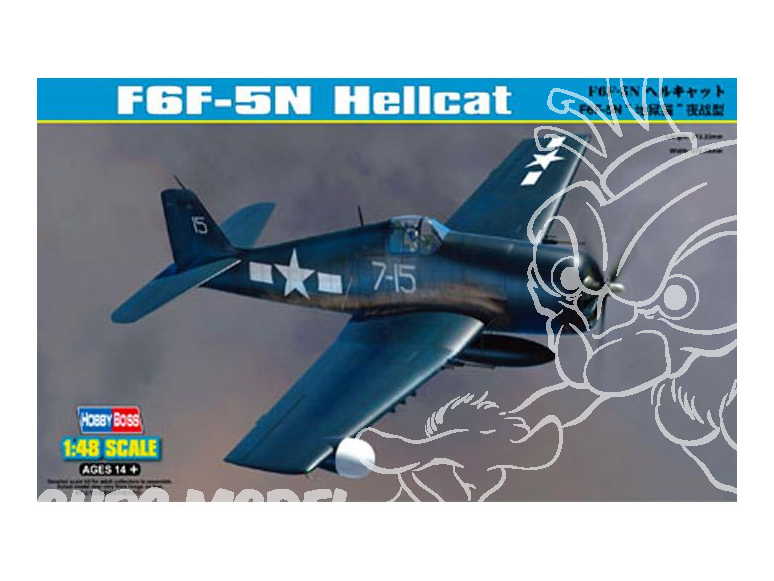 Hobby Boss maquette avion 80341 Grumman F6F-5N Hellcat 1/48