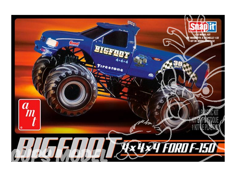 AMT maquette voiture 805 Big Foot F-150 4x4x4 Monster Truck Snap 1/32