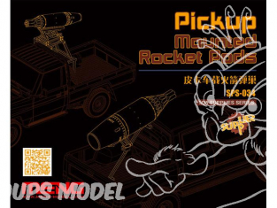 Meng maquettes militaire SPS-034 SET PODS DE ROQUETTES pour VEHICULES TYPE PICK UP 1/35