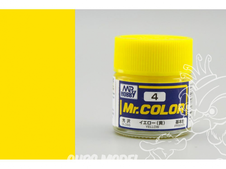 peinture maquette Mr Color C004 Jaune brillant 10ml