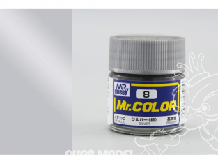 peinture maquette Mr Color C008 Argent metal 10ml