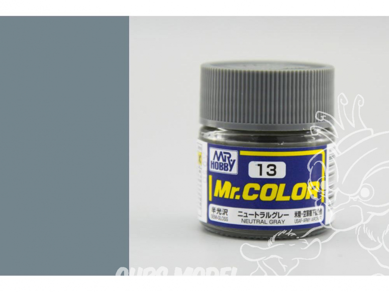 peinture maquette Mr Color C013 Gris neutre satiné 10ml