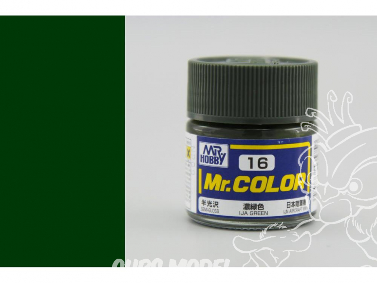 peinture maquette Mr Color C016 Vert IJA satiné 10ml