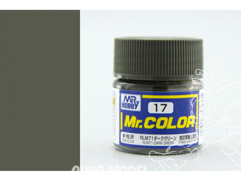 peinture maquette Mr Color C017 Vert foncé RLM71 satiné 10ml