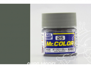 peinture maquette Mr Color C025 Gris mer foncé satiné 10ml