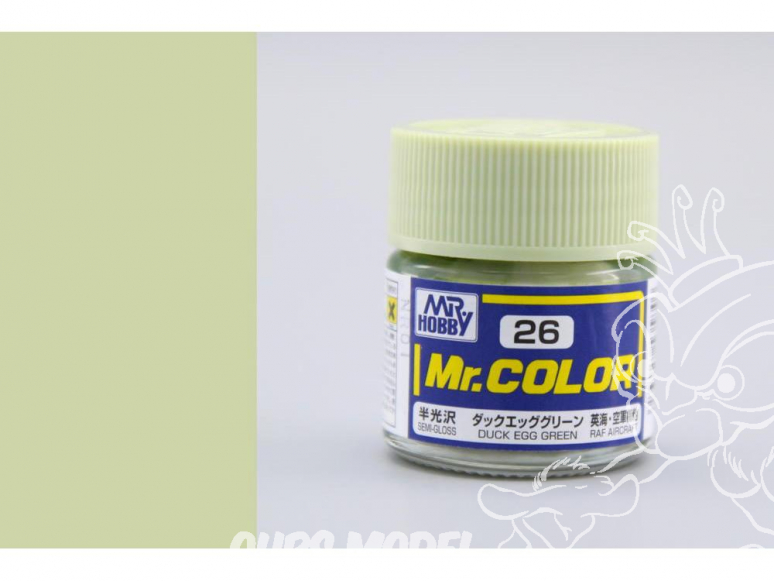 peinture maquette Mr Color C026 Vert oeuf de canard satiné 10ml