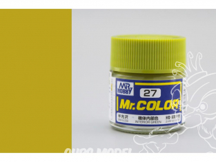 peinture maquette Mr Color C027 Vert interieur satiné 10ml