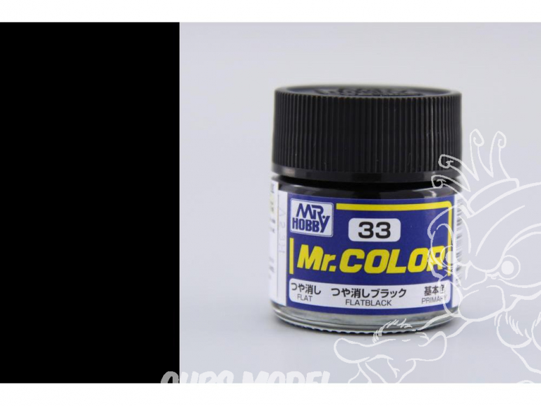 peinture maquette Mr Color C033 Noir mat 10ml