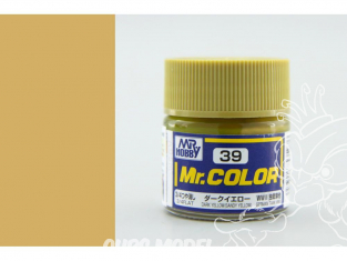 peinture maquette Mr Color C039 Jaune foncé (Jaune sable) mat 10ml