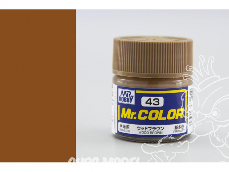 peinture maquette Mr Color C043 Marron bois satiné 10ml