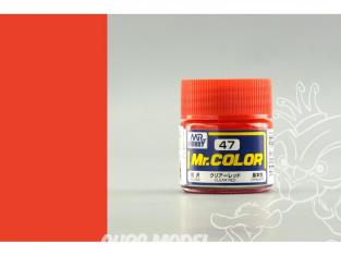 peinture maquette Mr Color C047 Rouge translucide brillant 10ml