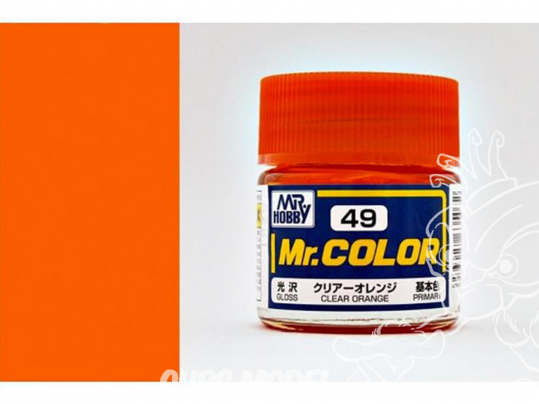 peinture maquette Mr Color C049 Orange translucide brillant 10ml