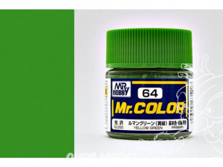 peinture maquette Mr Color C064 Vert jaune brillant 10ml